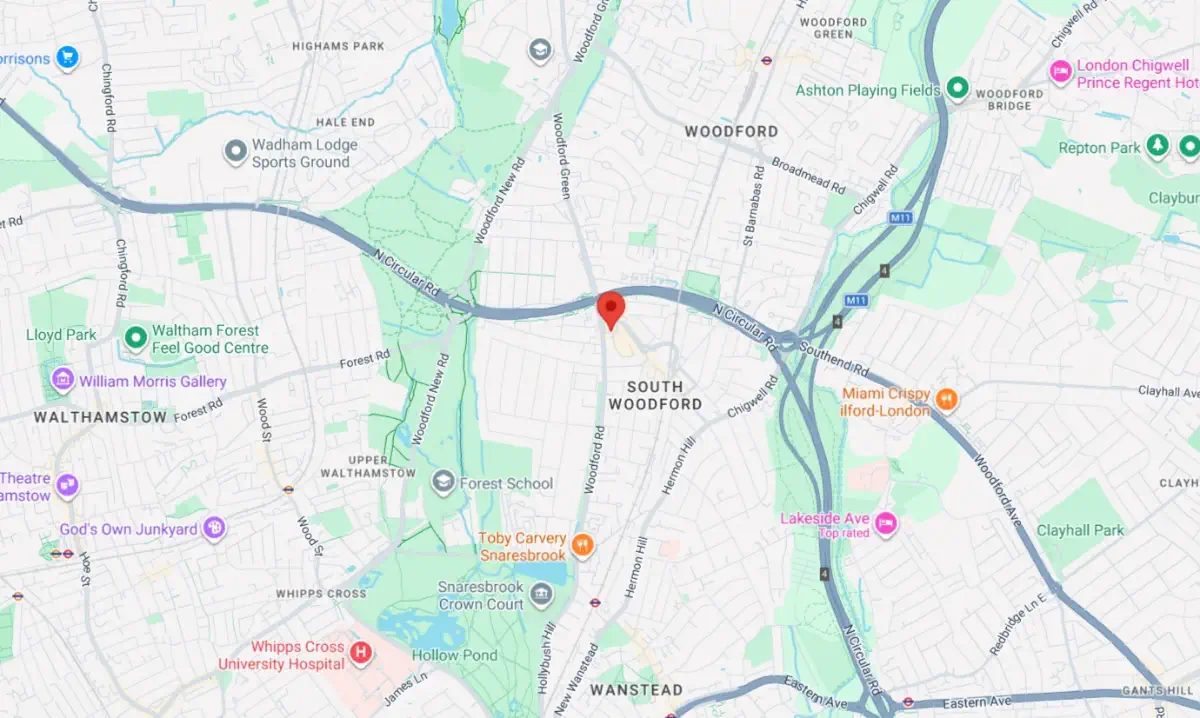 Map of local area surrounding LivOptim clinic